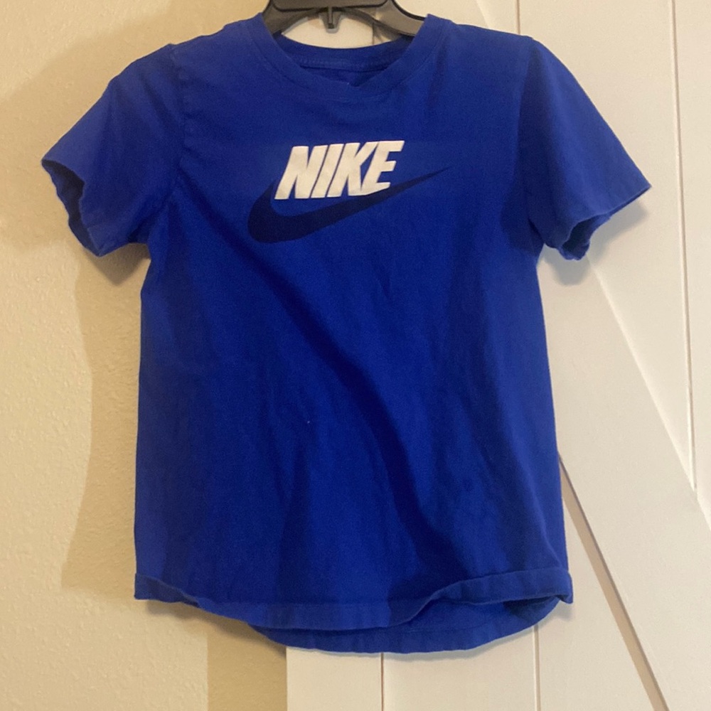 Kids Boys Nike Royal Blue Tee with White Logo Size Large Youth Large L